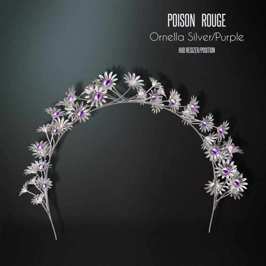 POISON ROUGE Ornella Tiara - Silver / Purple
