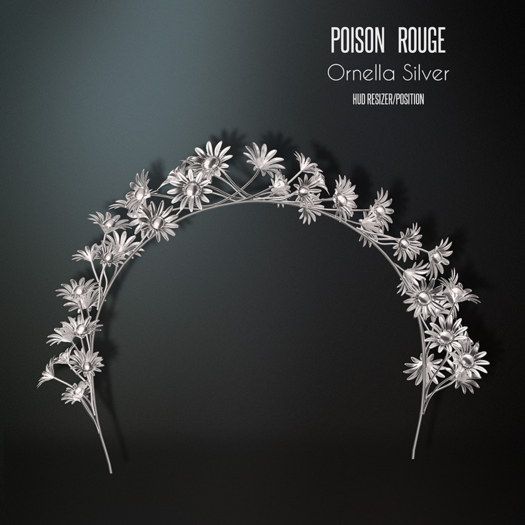 POISON ROUGE Ornella Tiara - Silver 