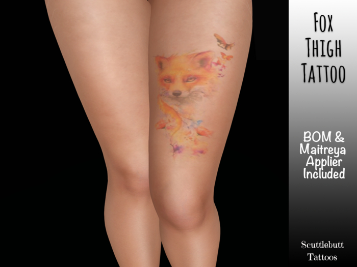 .::Scuttlebutt::. Fox Thigh Tattoo