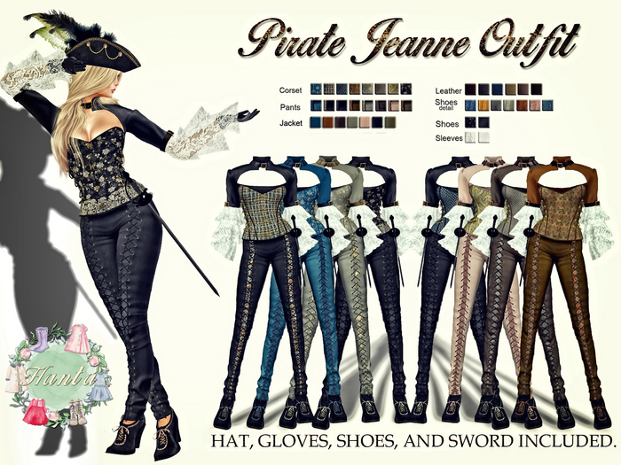Hanta - Pirate Jeanne Outfit with Texture Change