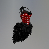 Red Valentine Hearts Belleza Corset