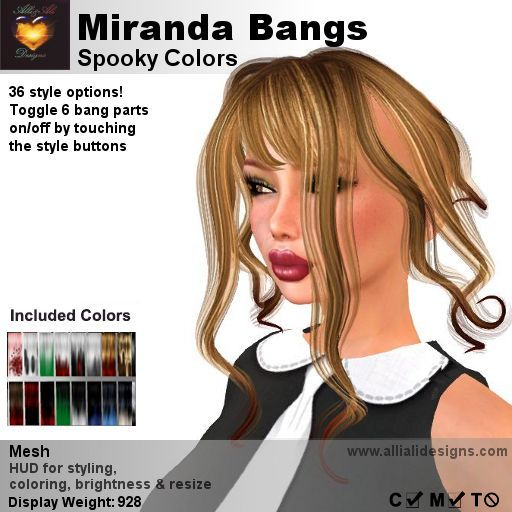 A&A Miranda Bangs Spooky Colors