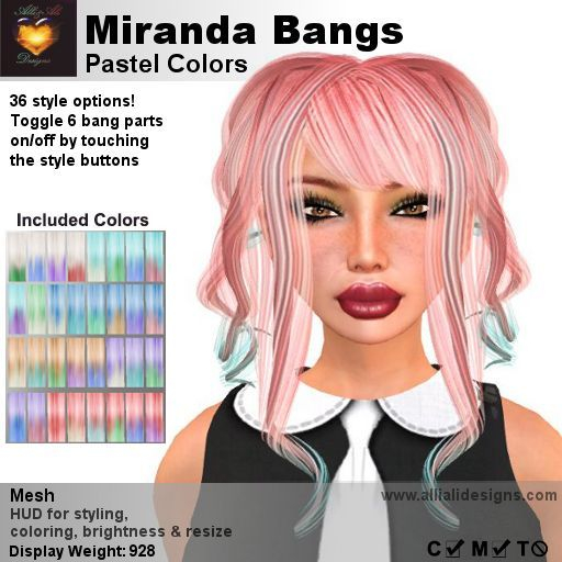 A&A Miranda Bangs Pastel Colors 