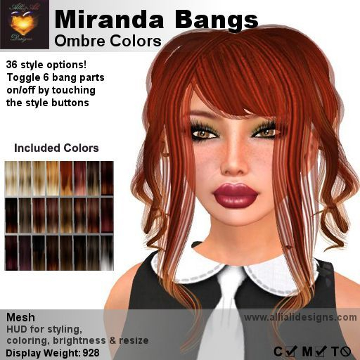 A&A Miranda Bangs Ombre Colors 