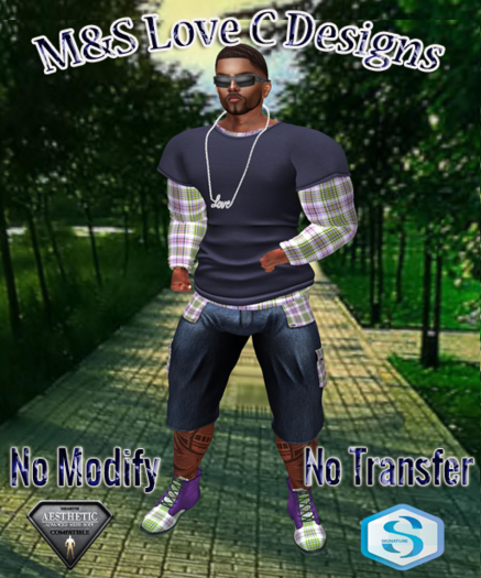 SHAWNA STRESSED OUT FIT PURPLE AND GREEN