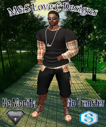 MACKS STRESSED OUT FIT BROWN AND TAN CHECKARD