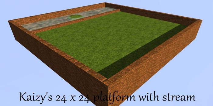 Kaizy's platform 24x24 Mossy Bricks w/stream
