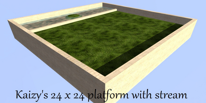 Kaizy's platform 24x24 White Brick w/stream