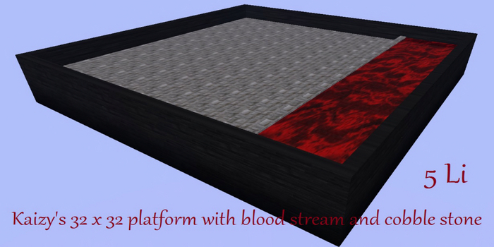 Kaizy's platform 32x32 Vampy Black Wood w/blood & stone