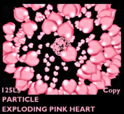 PARTICLE EXPLODING PINK HEART