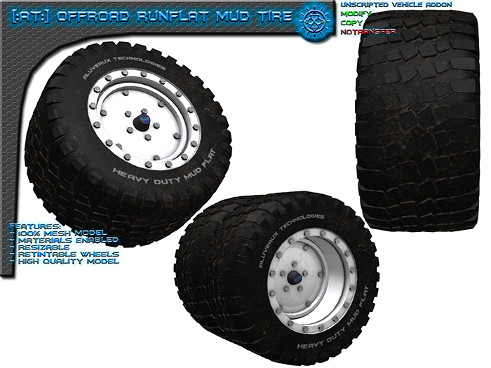 Second Life Marketplace [AT] Offroad Runflat Mud Tire
