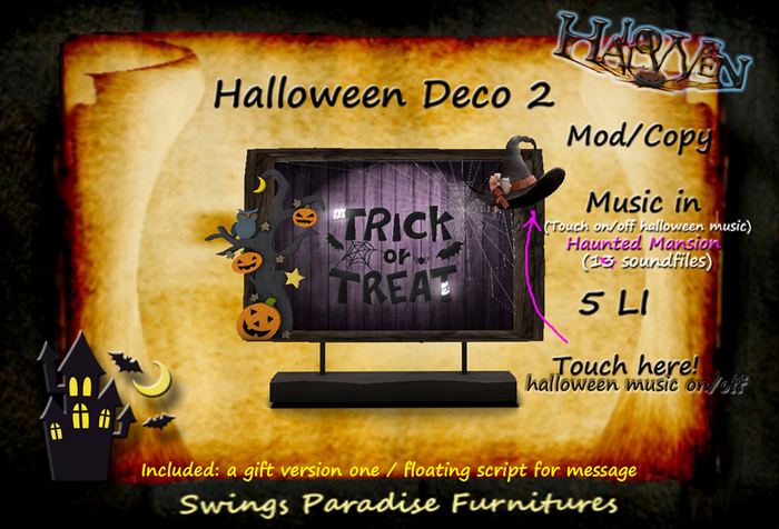  Halloween Deco Music Box 2 ~ Haunted Mansion~