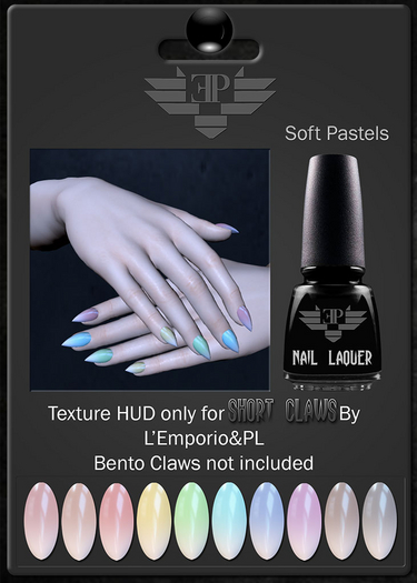 L'Emporio&PL::*Short Claws*:: -Soft Pastels- Texture HUD-