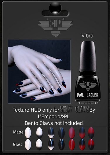 L'Emporio&PL::*Short Claws*:: -Vibra- Texture HUD-