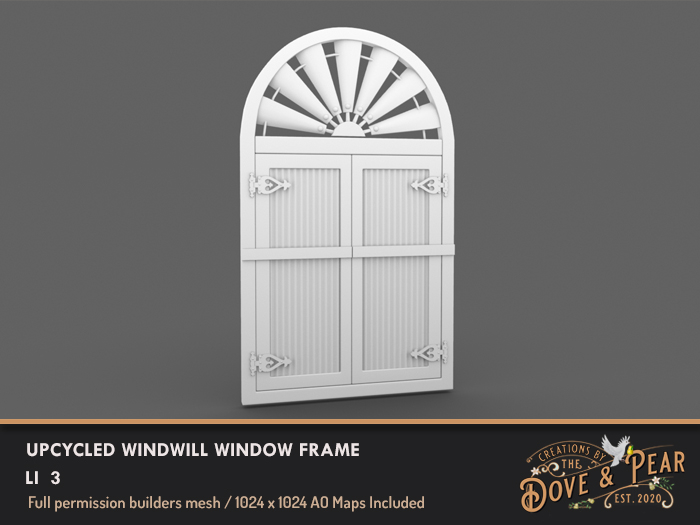 Dove & Pear for Builders - Upcycled Windmill Window Frame