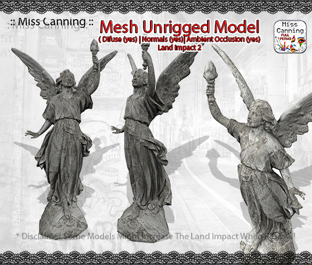 :: Miss Canning:: [ FULL PERM MESH MODEL ] Angel Statue