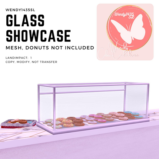 Wendy1435SL - Mesh Glass showcase 