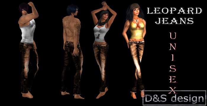 D&S design  Leopard jeans PROMO