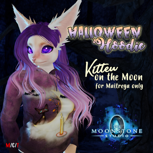 {:: TMS ::} Halloween Hoodie Kitten Moon :: Maitreya [BOX]
