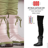 [ADD] Jill Boots and Socks - Black