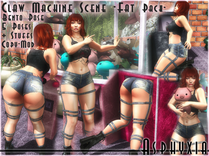 Asphyxia Claw Machine -Fat Pack- Bento Pose +Stuffs