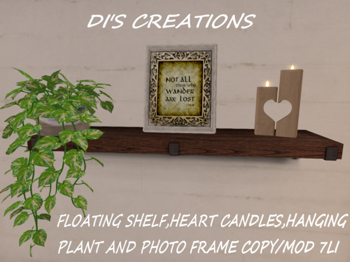 FLOATING SHELF WITH DECOR