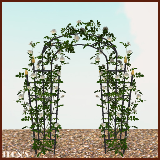 Rose Trellis Gate Arc, White - RESIZE COPY