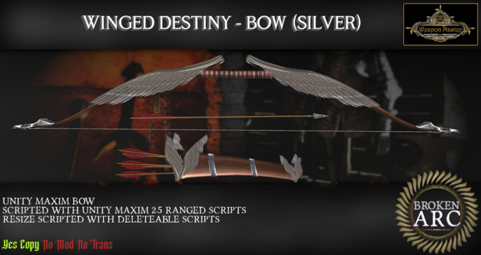 Winged Destiny Bow - Silver (UM v2.5 boxed)