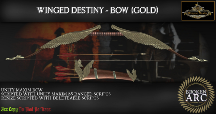 Winged Destiny Bow - Gold (UM v2.5 boxed)