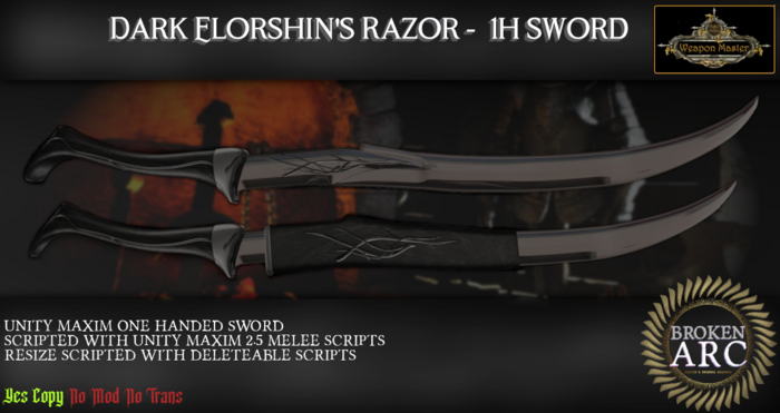 Dark Elorshin's Razor - 1h sword (UM v2.5 Boxed)