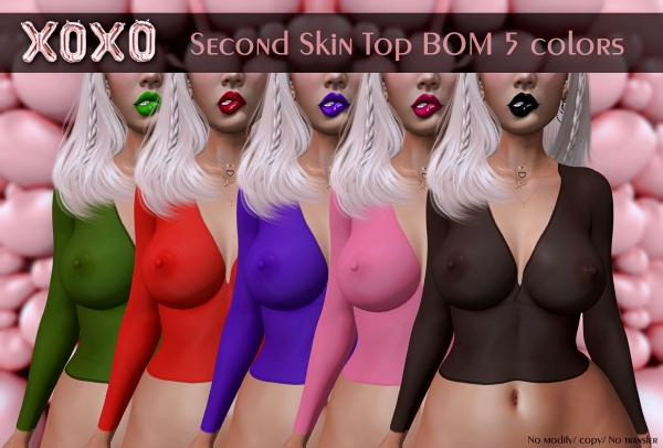 XOXO - Second Skin top Bom 5 colors