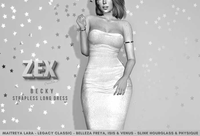 Becky Strapless Long Dress - Demo