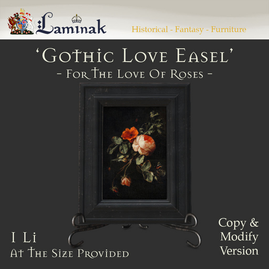 Laminak - Gothic Love Easel - The Love Of Roses