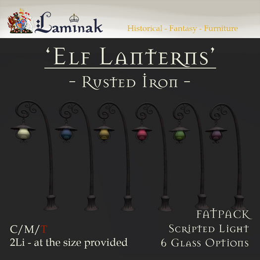 Laminak - Elf Lantern - Rusted Iron - FATPACK