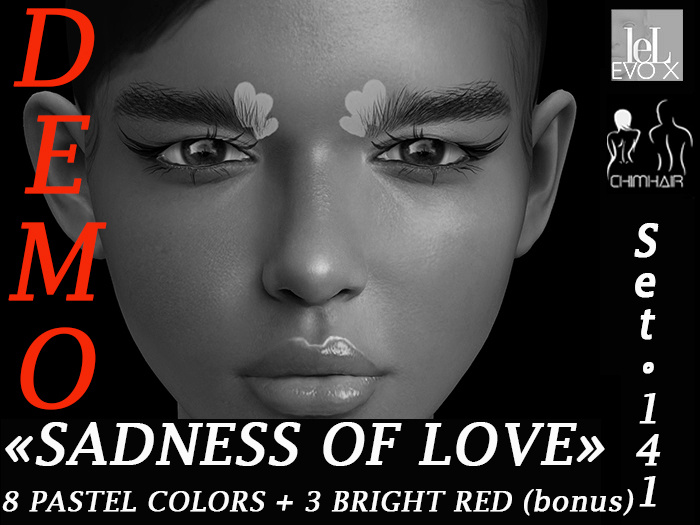"DEMO SADNESS OF LOVE BROWS TATTOO" [Lelutka EvoX] Set141 %..ChimHair..%