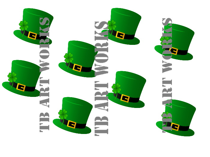 TB TINY St Pats 4 Leaf Clover 2 Poofer (add to Neck or Chest)