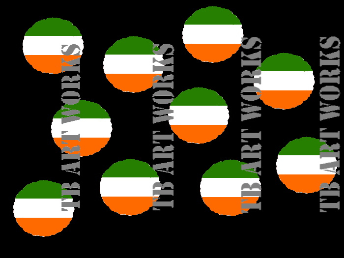 TB TINY Ireland Flag Balloon 2 Poofer (add to Neck or Chest)