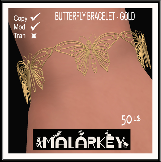 Butterfly Bracelet (Gold)