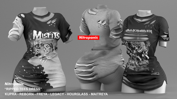 Nitropanic DEMO Ripped Tees Dress