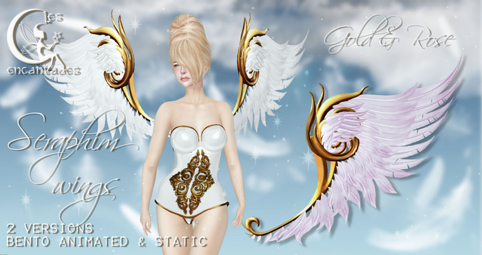 *LE* Seraphim Bento Wings Gold & Rose