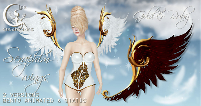 *LE* Seraphim Bento Wings Gold & Ruby