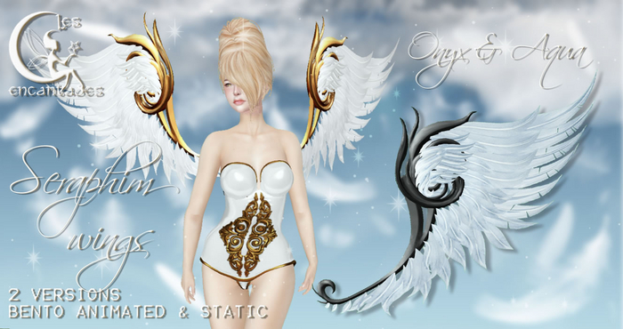 *LE* Seraphim Bento Wings Onyx & Aqua