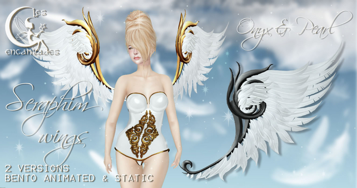 *LE* Seraphim Bento Wings Onyx & Pearl