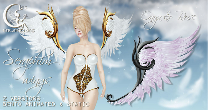 *LE* Seraphim Bento Wings Onyx & Rose