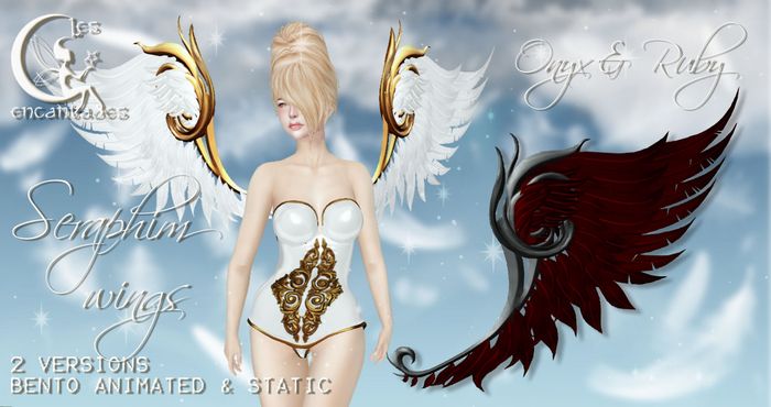 *LE* Seraphim Bento Wings Onyx & Ruby