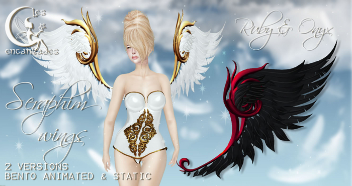 *LE* Seraphim Bento Wings Ruby & Onyx