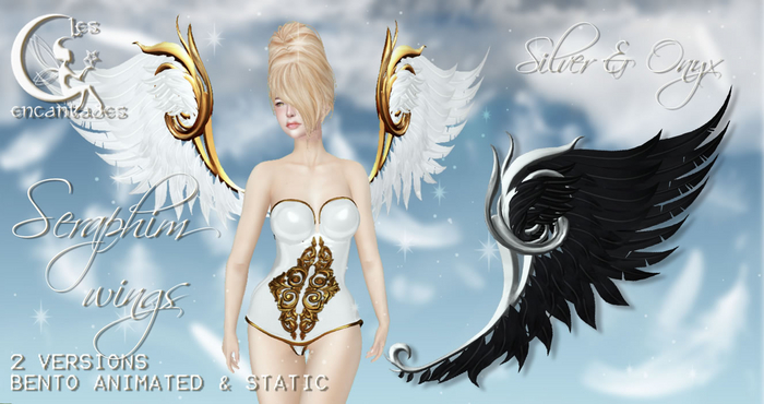 *LE* Seraphim Bento Wings Silver & Onyx
