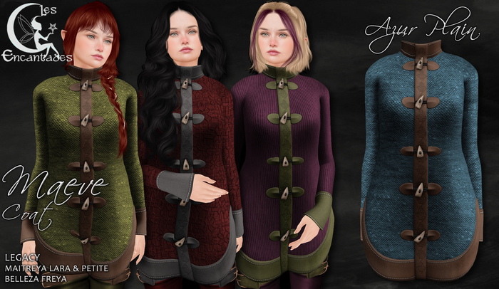 *LE* Maeve Coat Azur Plain