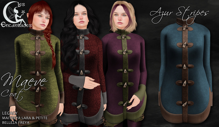 *LE* Maeve Coat Azur Stripes