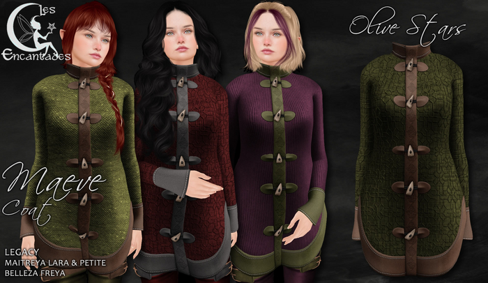 *LE* Maeve Coat Olive Stars